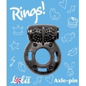 Черное эрекционное кольцо с вибрацией Rings Axle-pin - Lola Games - в Новом Уренгое купить с доставкой