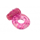 Розовое эрекционное кольцо с вибрацией Rings Axle-pin - Lola Games - в Новом Уренгое купить с доставкой