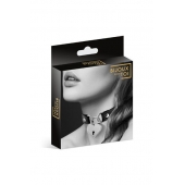 Черный чокер с замком в форме сердца - Bijoux Pour Toi - купить с доставкой в Новом Уренгое