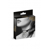 Черный чокер с двумя кольцами - Bijoux Pour Toi - купить с доставкой в Новом Уренгое