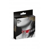 Красный узенький чокер с кольцом - Bijoux Pour Toi - купить с доставкой в Новом Уренгое