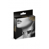 Чёрный чокер с кольцом в форме сердца - Bijoux Pour Toi - купить с доставкой в Новом Уренгое