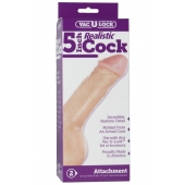 Насадка-реалистик для трусиков Vac-U-Lock 5  Realistic - 12,7 см. - Doc Johnson - купить с доставкой в Новом Уренгое