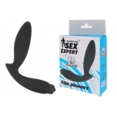 Чёрный вибростимулятор простаты Sex Expert Vibe Pleasure - Sex Expert - в Новом Уренгое купить с доставкой