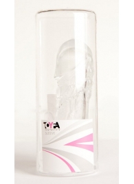 Прозрачная гелевая насадка с клиторальным отростком - 13 см. - Toyfa Basic - в Новом Уренгое купить с доставкой