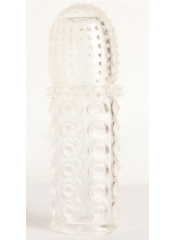 Прозрачная закрытая гелевая насадка - 13,5 см. - Toyfa Basic - в Новом Уренгое купить с доставкой