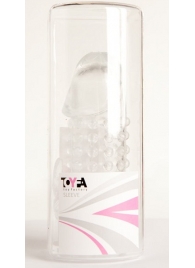 Гелевая прозрачная насадка с 2 отростками - 13 см. - Toyfa Basic - в Новом Уренгое купить с доставкой