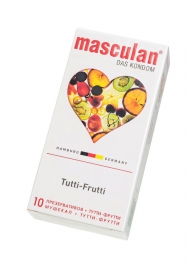 Жёлтые презервативы Masculan Ultra Tutti-Frutti с фруктовым ароматом - 10 шт. - Masculan - купить с доставкой в Новом Уренгое