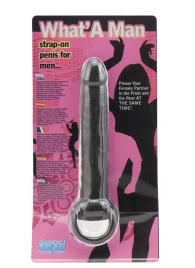 Чёрная насадка на пенис для анальной стимуляции WHATA MAN - 16 см. - Seven Creations - в Новом Уренгое купить с доставкой