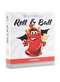 Стимулирующий презерватив-насадка Roll   Ball Cherry - Sitabella - купить с доставкой в Новом Уренгое