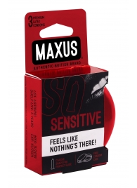 Ультратонкие презервативы в железном кейсе MAXUS Sensitive - 3 шт. - Maxus - купить с доставкой в Новом Уренгое