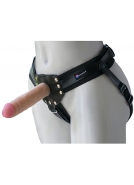 Черный пояс-трусики с двумя насадками  Экзотик-Linda  - 15,5 и 10,5 см. - LOVETOY (А-Полимер) - купить с доставкой в Новом Уренгое