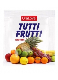 Пробник гель-смазки Tutti-frutti со вкусом тропических фруктов - 4 гр. - Биоритм - купить с доставкой в Новом Уренгое