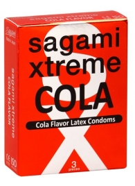 Ароматизированные презервативы Sagami Xtreme COLA - 3 шт. - Sagami - купить с доставкой в Новом Уренгое