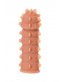 Телесная реалистичная насадка KOKOS Extreme Sleeve 04 с дополнительной стимуляцией - 12,7 см. - KOKOS - в Новом Уренгое купить с доставкой