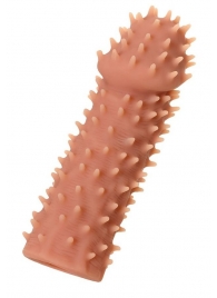 Телесная реалистичная насадка KOKOS Extreme Sleeve 07 с дополнительной стимуляцией - 12,7 см. - KOKOS - в Новом Уренгое купить с доставкой