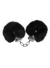 Черные меховые наручники Love с ключиками - Baile - купить с доставкой в Новом Уренгое