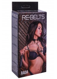 Черный поводок и чокер с кольцом Rada - Rebelts - купить с доставкой в Новом Уренгое