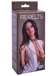 Коричневый поводок и чокер с кольцом Sofi - Rebelts - купить с доставкой в Новом Уренгое