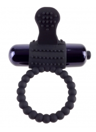 Черное эрекционное виброкольцо Vibrating Silicone Super Ring - Pipedream - в Новом Уренгое купить с доставкой