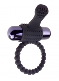 Черное эрекционное виброкольцо Vibrating Silicone Super Ring - Pipedream - в Новом Уренгое купить с доставкой