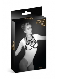 Черная упряжь на грудь Clara - Bijoux Pour Toi - купить с доставкой в Новом Уренгое
