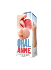 Телесный мастурбатор-ротик с язычком Oral Anne - Blush Novelties - в Новом Уренгое купить с доставкой