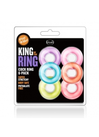 Набор из 6 эрекционных колец King of the Ring - Blush Novelties - в Новом Уренгое купить с доставкой