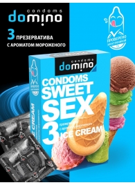Презервативы для орального секса DOMINO Sweet Sex с ароматом мороженого - 3 шт. - Domino - купить с доставкой в Новом Уренгое