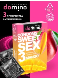 Презервативы для орального секса DOMINO Sweet Sex с ароматом манго - 3 шт. - Domino - купить с доставкой в Новом Уренгое