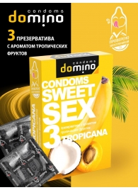 Презервативы для орального секса DOMINO Sweet Sex с ароматом тропических фруктов - 3 шт. - Domino - купить с доставкой в Новом Уренгое