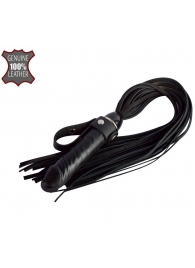 Черная плеть  Ковбой  с ручкой-фаллосом - 55 см. - Sitabella - купить с доставкой в Новом Уренгое
