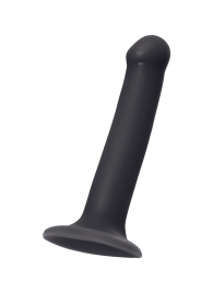 Черный фаллос на присоске Silicone Bendable Dildo M - 18 см. - Strap-on-me - купить с доставкой в Новом Уренгое