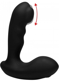 Черный стимулятор простаты Alpha-Pro 7X P-Milker Silicone Prostate Stimulator with Milking Bead - XR Brands - в Новом Уренгое купить с доставкой