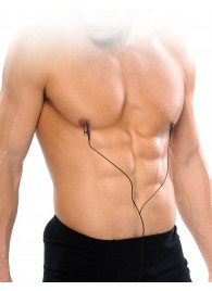 Черные электрические зажимы для сосков Shock Therapy Nipple Clamps - Pipedream - купить с доставкой в Новом Уренгое