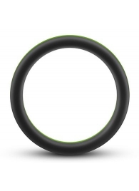 Черно-зеленое эрекционное кольцо Silicone Go Pro Cock Ring - Blush Novelties - в Новом Уренгое купить с доставкой