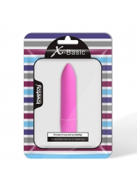 Розовая вибропуля X-Basic Long Bullet-10 speeds - 9 см. - Lovetoy