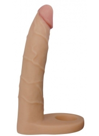 Телесная насадка-фаллоимитатор для двойного проникновения - 17 см. - Lovetoy - купить с доставкой в Новом Уренгое