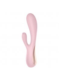 Розовый вибратор-кролик Satisfyer Mono Flex с управлением через приложение - 20,4 см. - Satisfyer