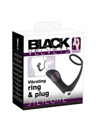 Черное эрекционное кольцо с анальной вибропробкой Vibrating Ring   Plug - Orion - в Новом Уренгое купить с доставкой