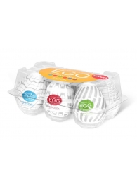 Набор из 6 мастурбаторов Tenga EGG Easy Beat с различным рельефом - Tenga - в Новом Уренгое купить с доставкой