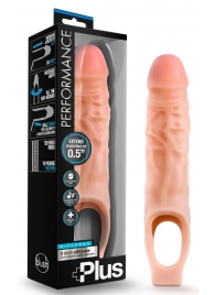 Телесный реалистичный фаллоудлинитель 9 Inch Silicone Cock Sheath Penis Extender - 22,86 см. - Blush Novelties - в Новом Уренгое купить с доставкой