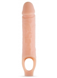 Телесный реалистичный фаллоудлинитель 10 Inch Silicone Cock Sheath Penis Extender - 25,4 см. - Blush Novelties - в Новом Уренгое купить с доставкой