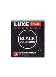 Черные презервативы LUXE Royal Black Collection - 3 шт. - Luxe - купить с доставкой в Новом Уренгое