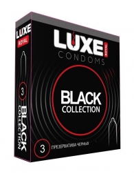 Черные презервативы LUXE Royal Black Collection - 3 шт. - Luxe - купить с доставкой в Новом Уренгое