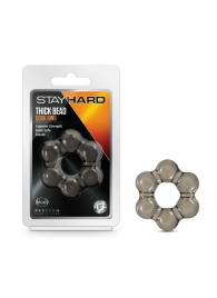 Дымчатое эрекционное кольцо Stay Hard Thick Bead Cock Ring - Blush Novelties - в Новом Уренгое купить с доставкой