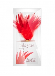 Красный перьевой тиклер Plume - 23 см. - Lola Lingerie - купить с доставкой в Новом Уренгое