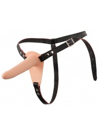 Телесный поясной страпон с вибрацией Vibrating Strap-On - 15,7 см. - Orion - купить с доставкой в Новом Уренгое