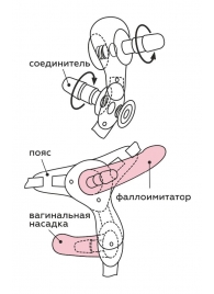 Черный пояс для женщин BEST SELECT с 3 насадками - LOVETOY (А-Полимер) - купить с доставкой в Новом Уренгое