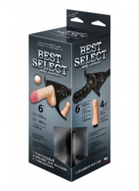 Черный пояс для женщин BEST SELECT с 3 насадками - LOVETOY (А-Полимер) - купить с доставкой в Новом Уренгое